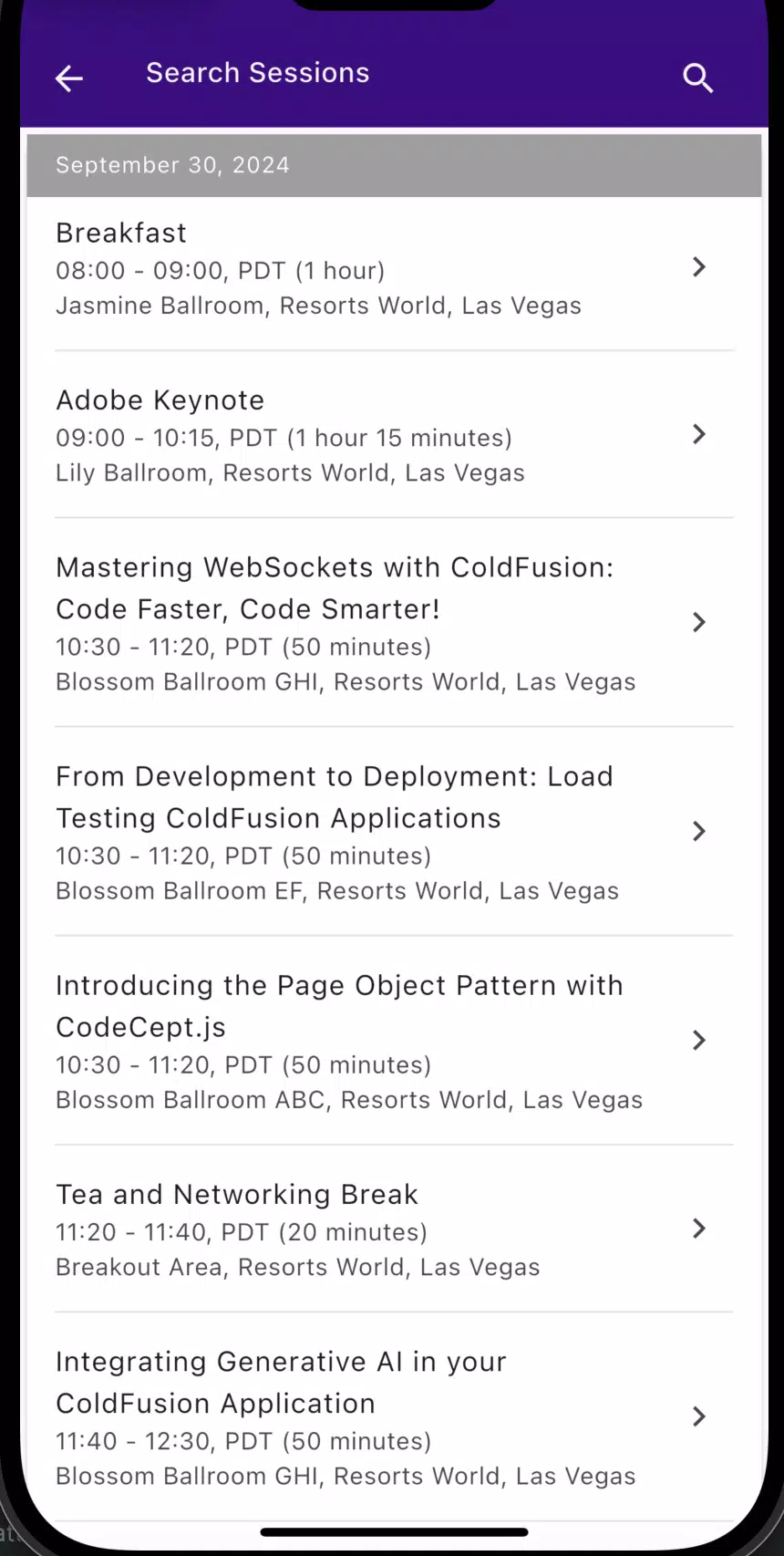 Adobe ColdFusion Summit 2024 Captura de tela 2