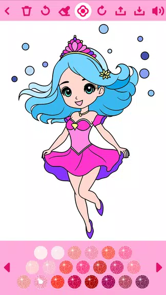 Princess Coloring Book offline Ảnh chụp màn hình 1