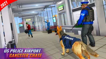 US Police Dog Games : Airport Crime Police Games ဖန်သားပြင်ဓာတ်ပုံ 2