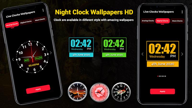 Smart Digital Clock Wallpapers Tangkapan skrin 2