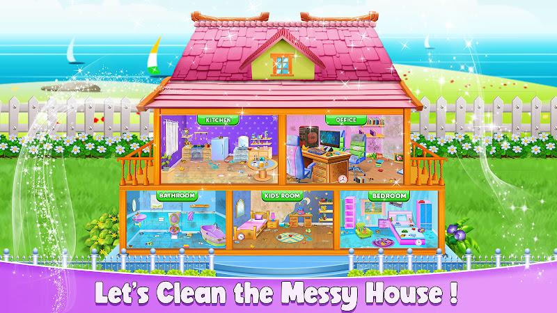 Messy House Cleaning Game स्क्रीनशॉट 1