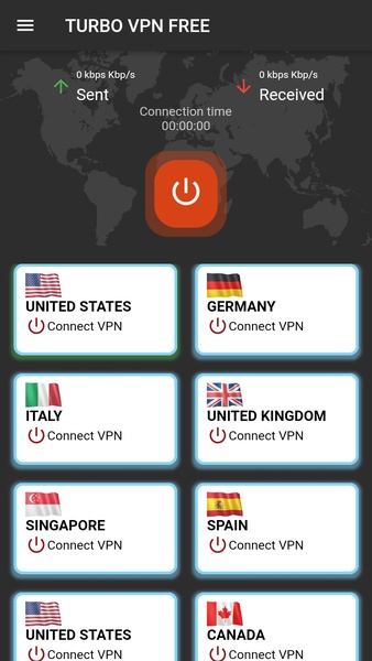 Turbo VPN Free Zrzut ekranu 1