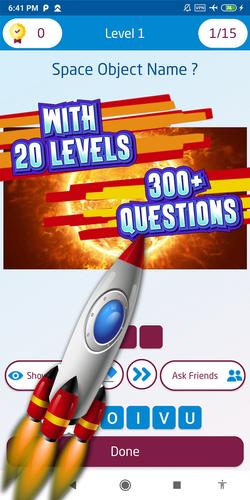 space quiz games Screenshot 2