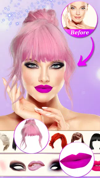 Cabelo e Maquiagem Beauty Cam Captura de tela 3