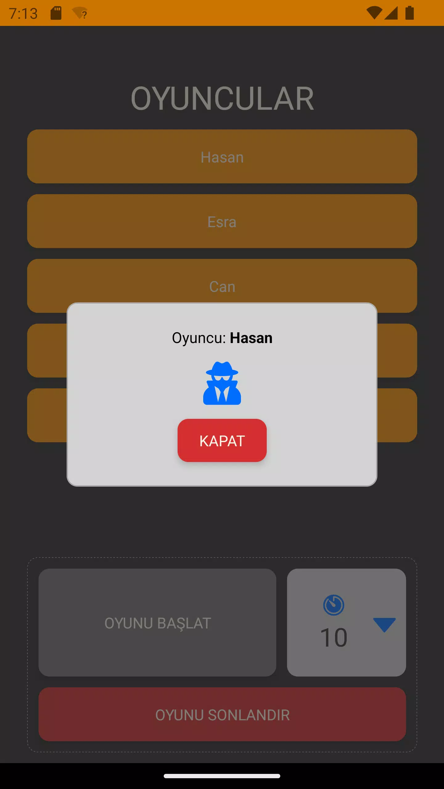 Spyfall Zrzut ekranu 2