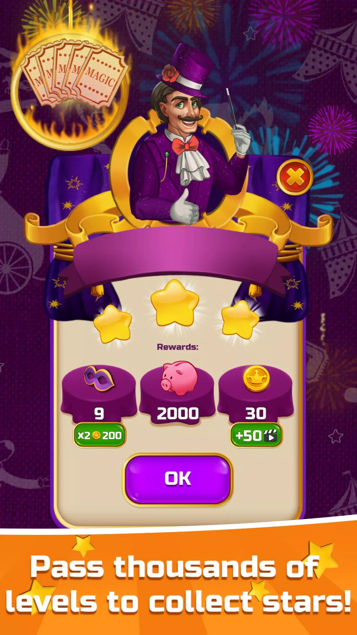 Circus Words: Magic Puzzle स्क्रीनशॉट 0