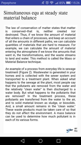 Material and Energy Balance Schermafbeelding 1