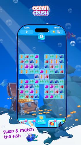 Ocean Crush Game - Match 3 ภาพหน้าจอ 1