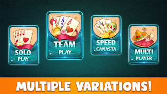 Canasta Plus Offline Card Game Captura de tela 1