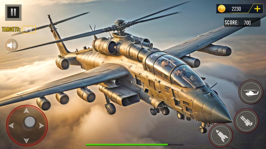 Gunship Battle Helicopter Game Capture d'écran 1