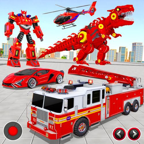 Fire Truck Robot Car Game स्क्रीनशॉट 0