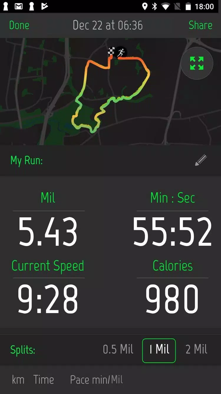 Running Distance Tracker + Tangkapan skrin 2