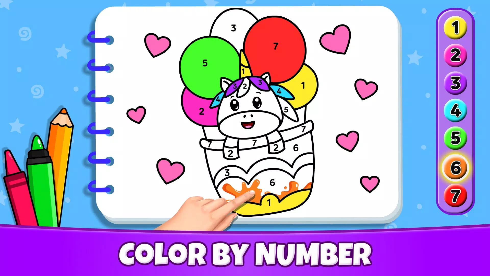 Unicorn Coloring Скриншот 2