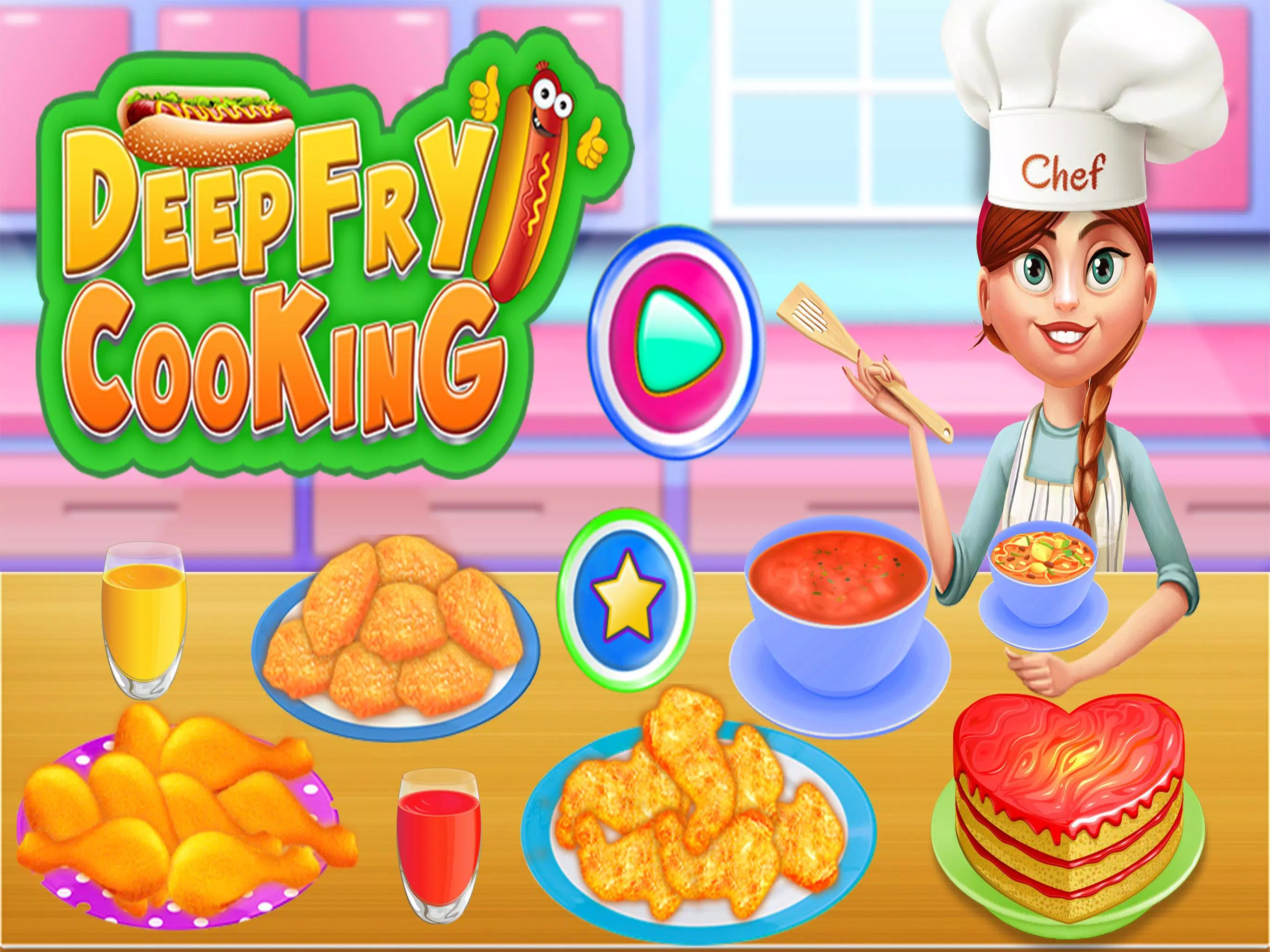 Deep Fry Cooking Chicken Chef 스크린샷 0