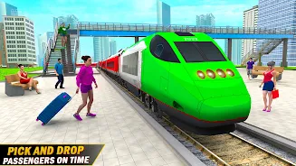 City Train Driving Train Games Скриншот 1