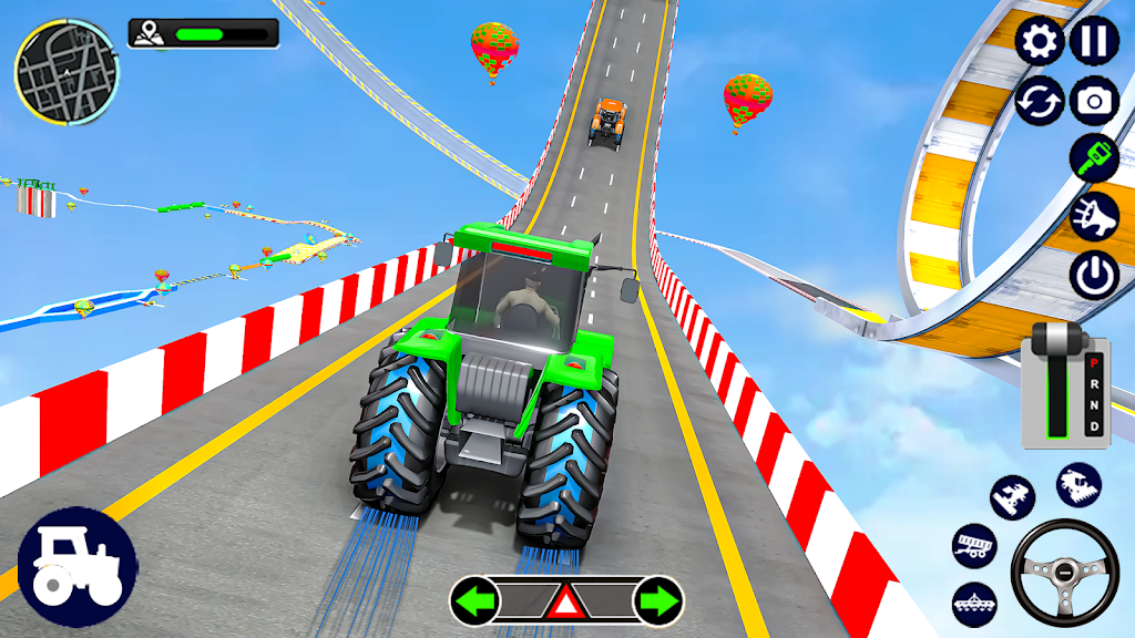 Mega Ramp Tractor Stunt Game Скриншот 1