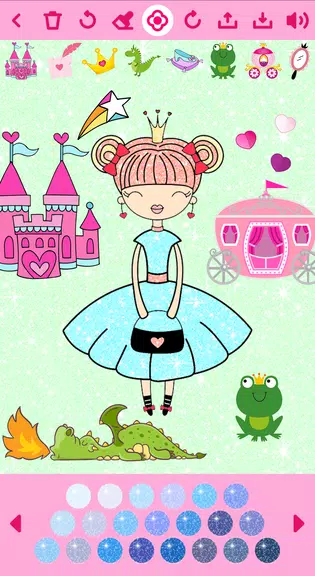 Princess Coloring Book offline Ảnh chụp màn hình 3