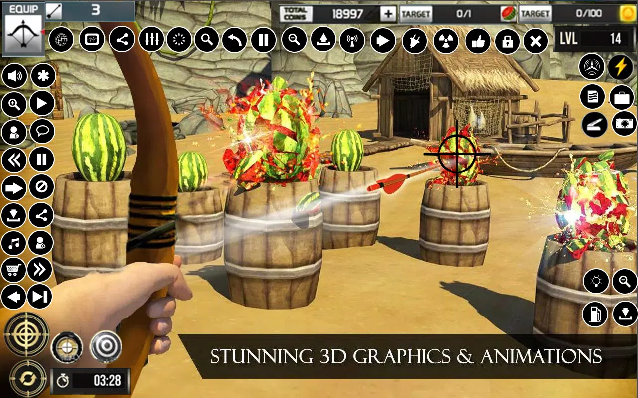 Schermata Watermelon Archery Games 3D 1
