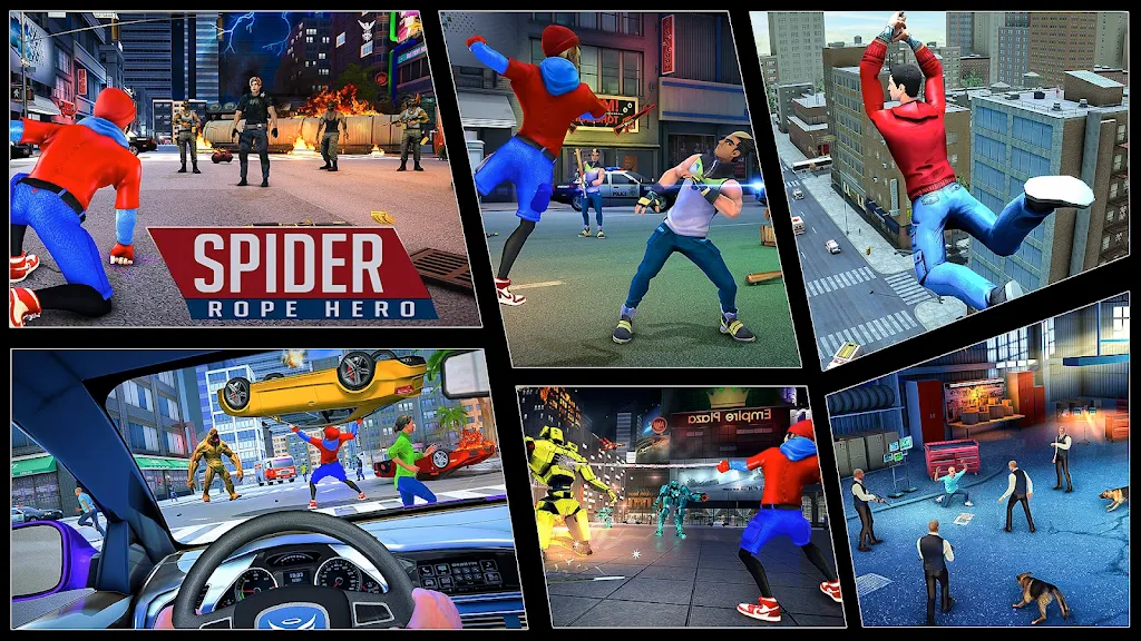 Flying Spider Fight Hero Games Captura de tela 0