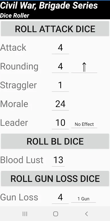 Civil War Brigade Series Dice Roller 스크린샷 1