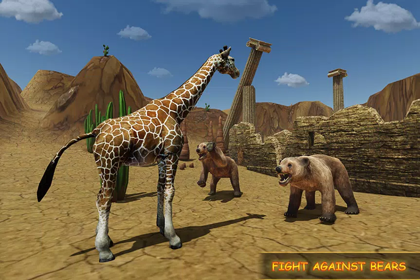 Giraffe Family Life Jungle Sim Captura de tela 2