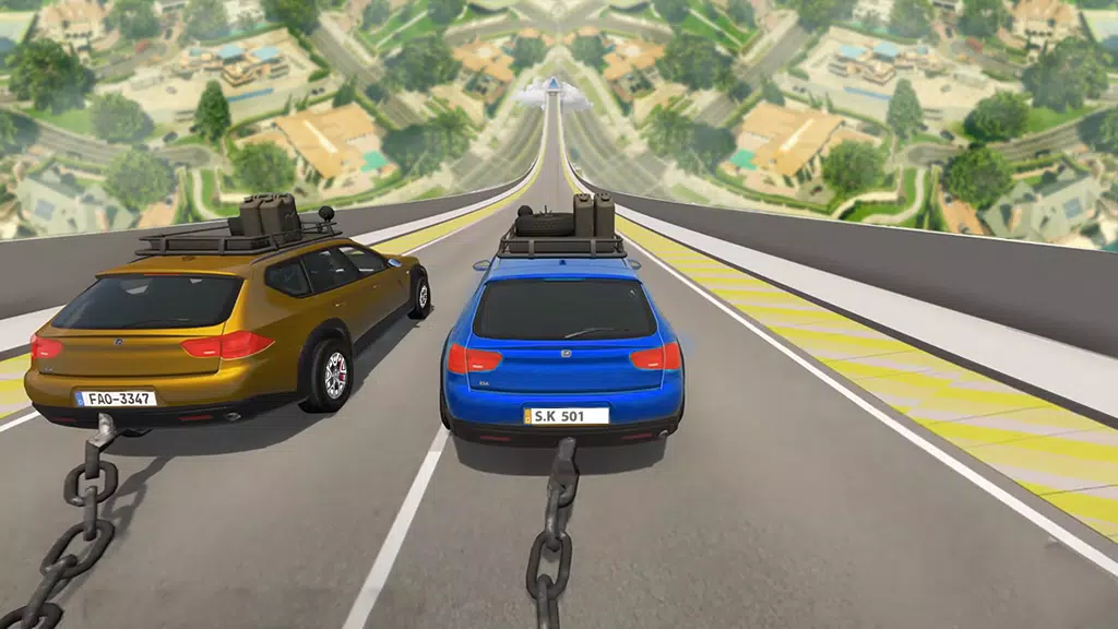 Chained Cars Stunt Racing Game 스크린샷 0