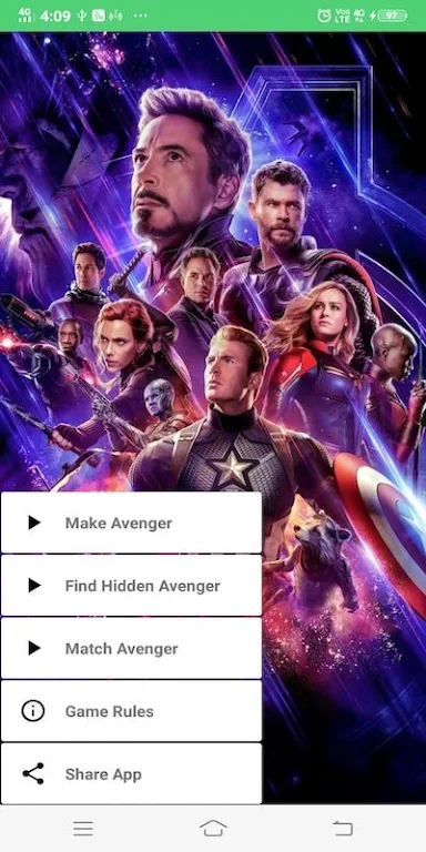 Avengers Cards Flip Game Скриншот 0