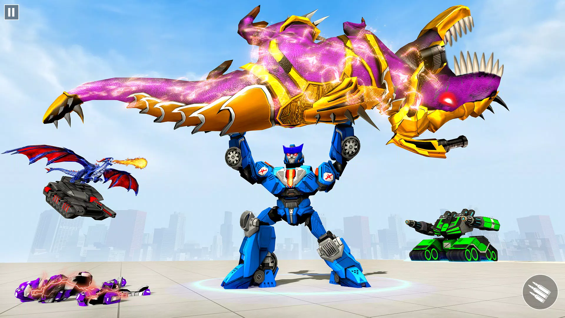 Dino Robot Car Transform Game Captura de tela 3