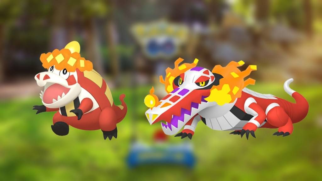 Fuecoco的Pokemon Go Go Enolution，Crocalor＆Skeledirge