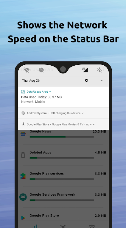 Data Usage Alert + Speed Meter Capture d'écran 3