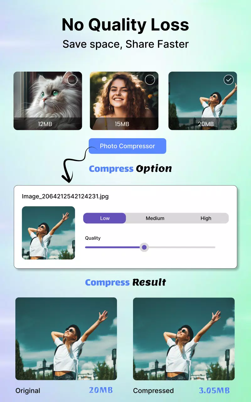Image Crop - Compress, Resizer Capture d'écran 2