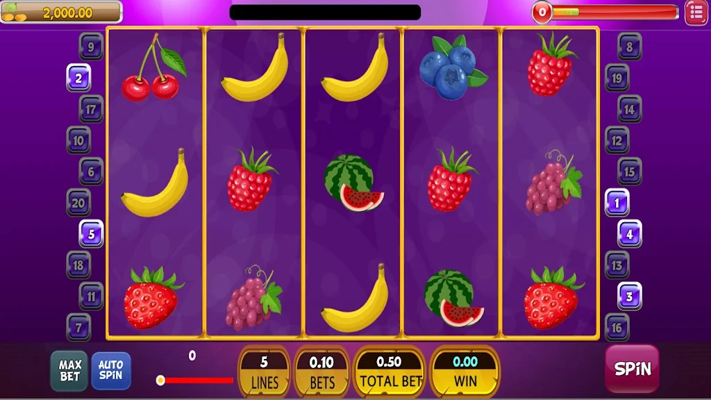 Free Fruits Slot Machine Cherry Luck स्क्रीनशॉट 1