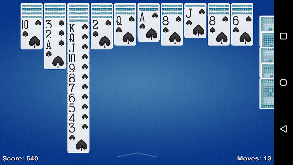 Spider Solitaire Game 스크린샷 1