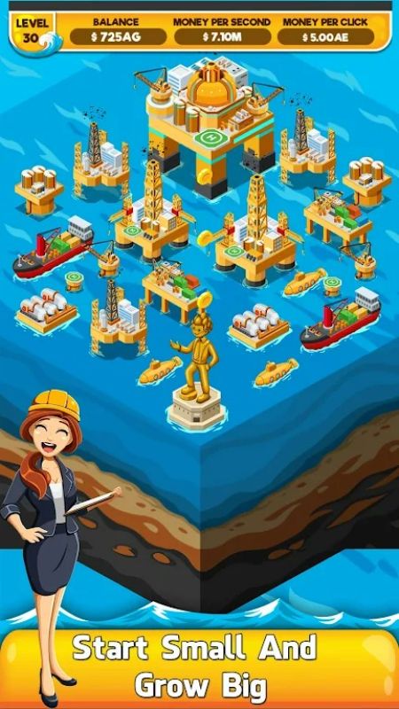 Oil Tycoon 2: Idle Miner Game ဖန်သားပြင်ဓာတ်ပုံ 0