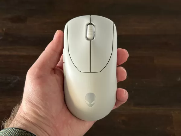 Alienware mouse top view