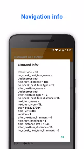 OsmAnd API Demo Screenshot 1