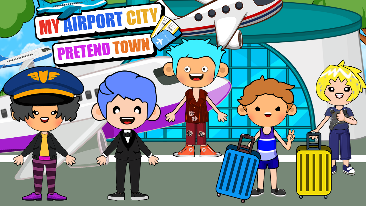 My Airport City : Pretend Town Captura de pantalla 0