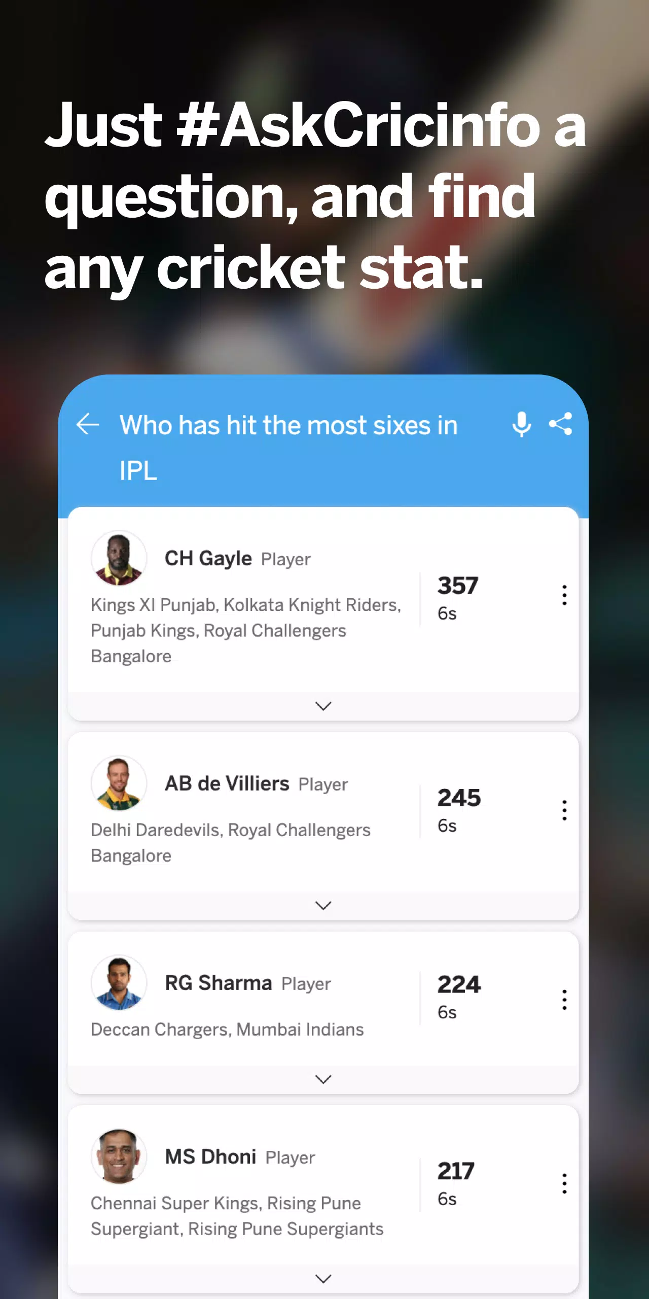 ESPNcricinfo - Live Cricket Captura de pantalla 3