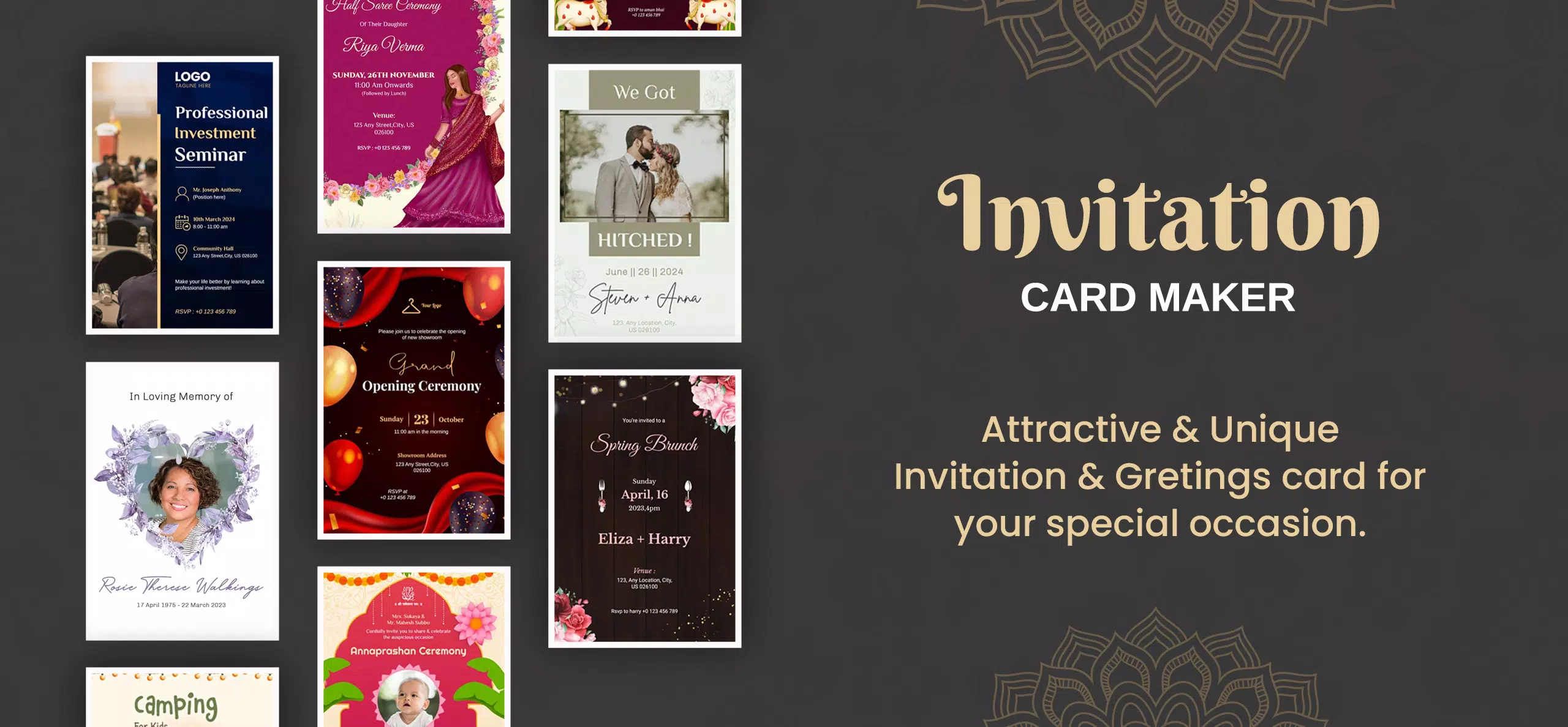 Invitation Card Maker & Design Ảnh chụp màn hình 0