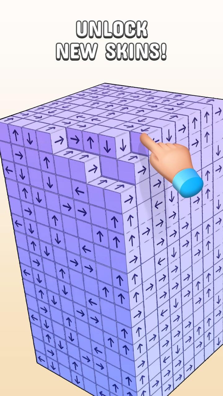 Tap to Unblock 3d Cube Away Ekran Görüntüsü 3