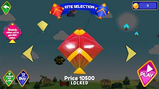 Pipa Layang Kite Flying Game স্ক্রিনশট 1