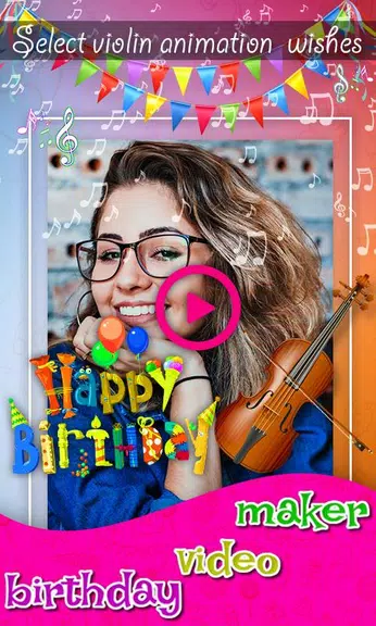 Birthday Video & Status Maker 스크린샷 1