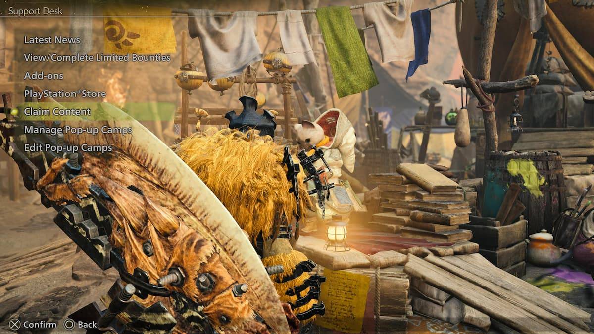 Como resgatar bônus de pré-encomenda e complementos em Monster Hunter Wilds