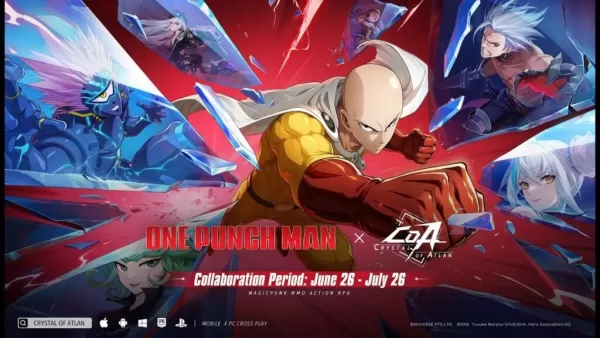 One-Punch Man une-se à Crystal of Atlan no celular