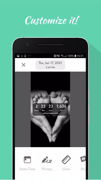 Baby Countdown Widget Скриншот 1