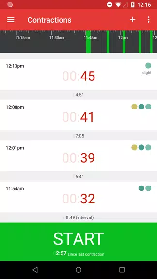 Contractions Timer for Labor स्क्रीनशॉट 0