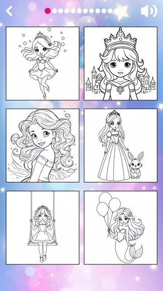 Princess Coloring Book offline Ảnh chụp màn hình 2