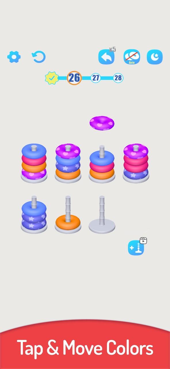 3D Color Sort Hoop Stack Capture d'écran 0