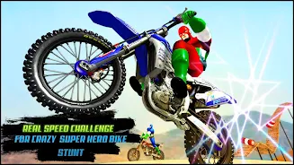 Bike Games Stunts: Spider Hero Zrzut ekranu 1