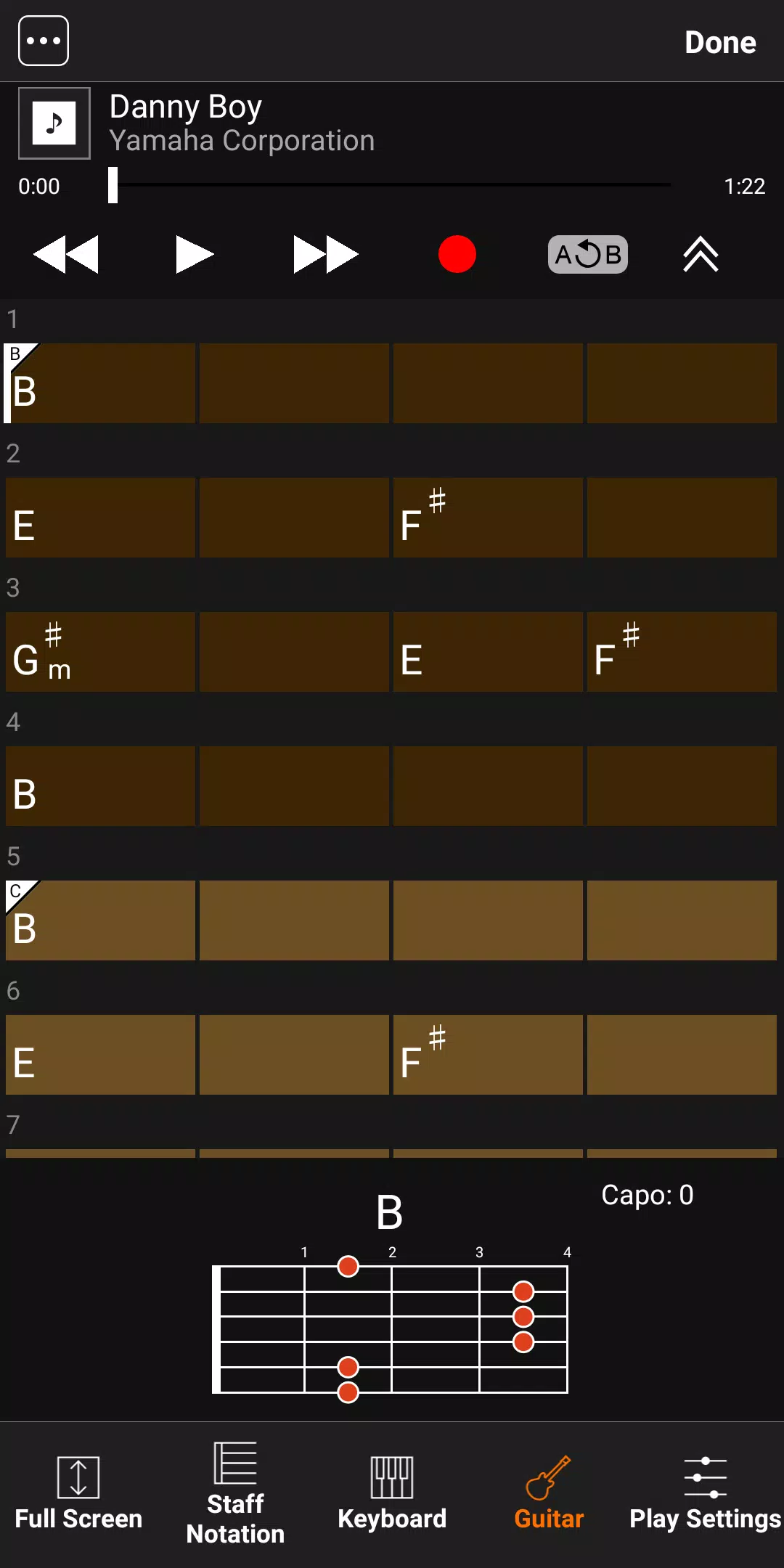 Chord Tracker Captura de pantalla 2